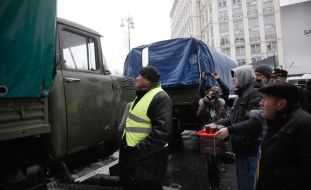 The participants of protest action