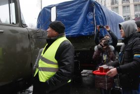 The participants of protest action