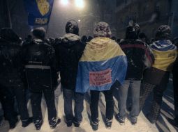 Участники акции протеста на улице Лютеранской