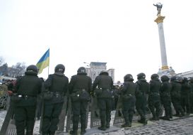 Soldiers of the Internal Troops on Maydan