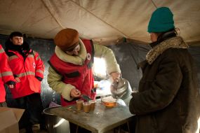 The point of heating in Zaporozhia