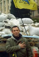 One of guards of  Euromaydan