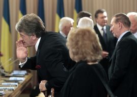 Leonid Kuchma and Viktor Yushchenko