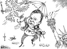 Caricature of Oleg Smal