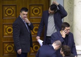 Oleg Tyanibok and Vitaly Klichko