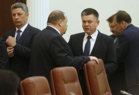 Yuriy Boyko, Vladislav Zabarsky and Pavel Lebedev