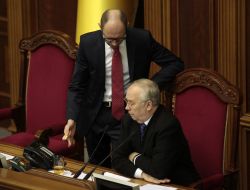 Arseniy Yatsenyuk and Vladimir Rybak