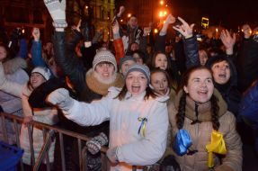 Участники митинга