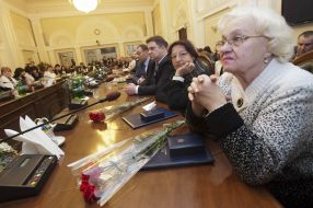 Participants of ceremony of handing of rewards