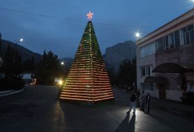 Tree of bottles of champagne