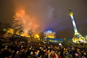 Celebration of New Year in Kiev