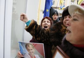 A supporter of Yulia Tymoshenko