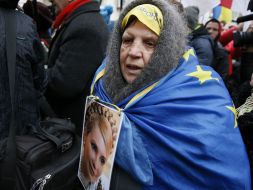 A supporter of Yulia Tymoshenko