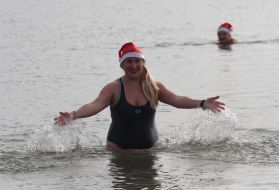 Participants of Christmas swim of walruses