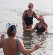 Participants of Christmas swim of walruses
