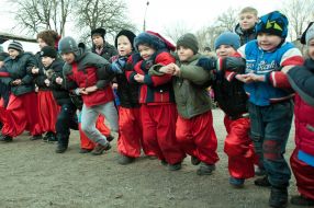 Participants in the celebration of Christmas