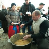 Participants in the celebration of Christmas