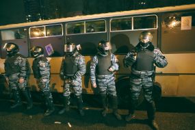 Soldiers of special police "Berkut"