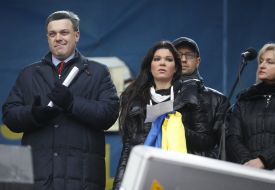 Oleg Tyagnibok, Ruslana, Arseniy Yatsenyuk and Irina Lutsenko