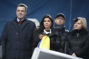Oleg Tyagnibok, Ruslana, Arseniy Yatsenyuk and Irina Lutsenko