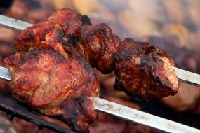Kebab on skewers