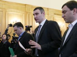 Oleg Tyagnibok and Vitaliy Klichko