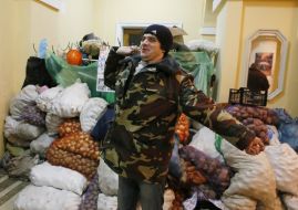 Sacks of vegetables