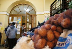 Sacks of vegetables