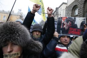 Participants of the mass meeting