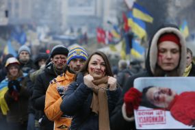 Participants of the mass meeting