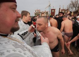 Man is applied to the cross
