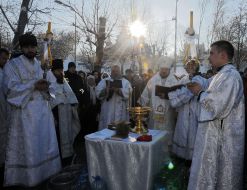 The priests in the service