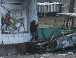 Collision on the street. Grushevskiy