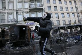 Clash on Hrushevskyi street 