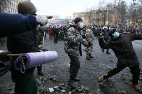 Clash on Hrushevskyi street
