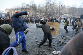 Clash on Hrushevskyi street