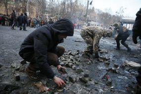 Clash on Hrushevskyi street