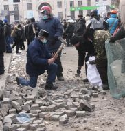 Clash on Hrushevskyi street