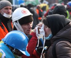 Clash on Hrushevskyi street