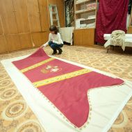 The Polish flag of the House of Vasa