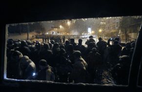 The confrontation on the Grushevskogo street 