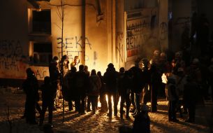 People at the Grushevskogo street 