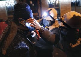 Medics at Hrushevskogo street in Kyiv