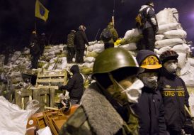 Барикади на вулиці Інститутській