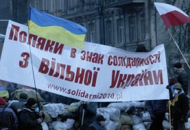 Barricades in the Grushevskogo street
