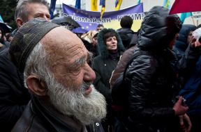 A meeting of the Crimean Tatars