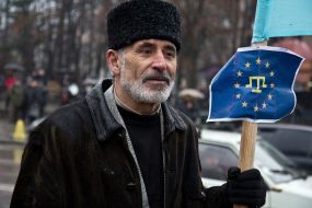 A meeting of the Crimean Tatars