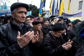 A meeting of the Crimean Tatars