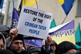 A meeting of the Crimean Tatars