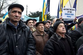 A meeting of the Crimean Tatars